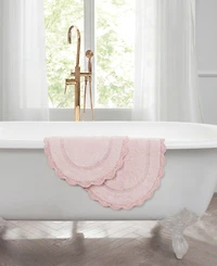 Laura Ashley Eloise Crochet Oval 2-Piece Bath Mat Set