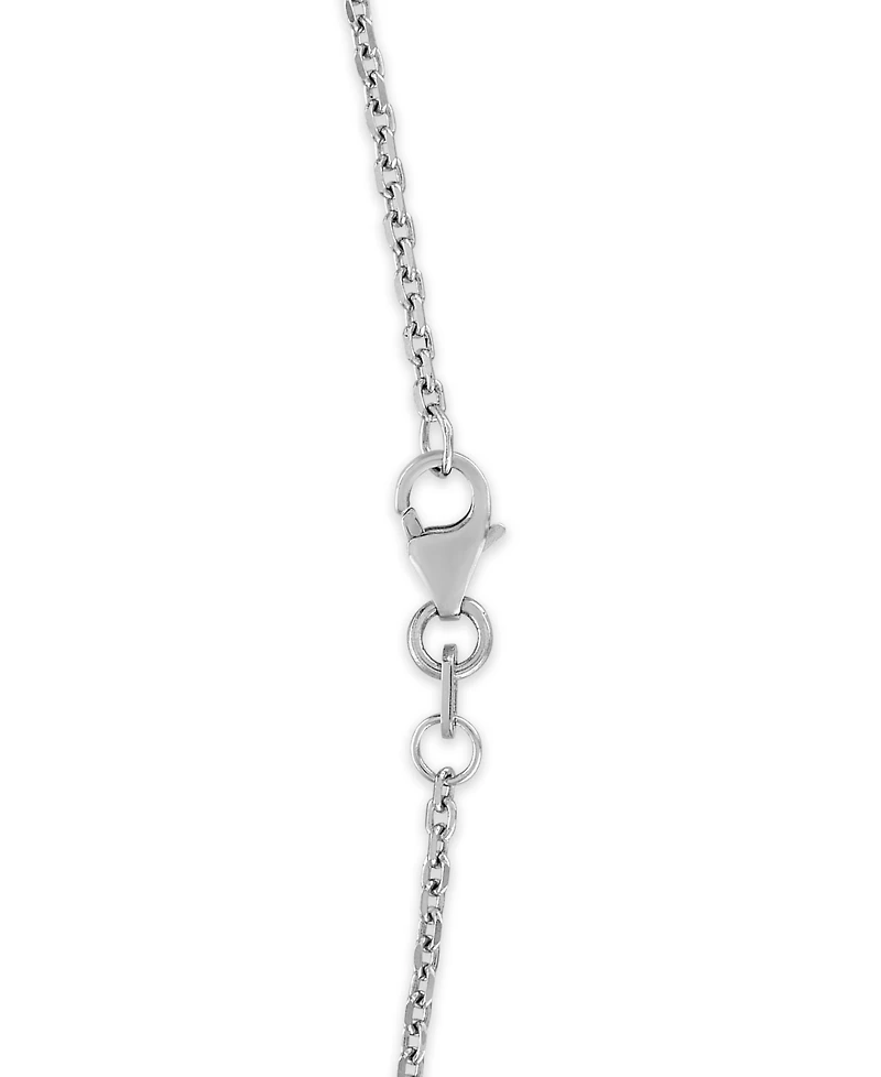 Macy's Lab-Grown Diamond Flower Necklace (1-1/2 ct. t.w.) in 14k White Gold