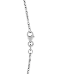 Macy's Lab-Grown Diamond Flower Necklace (1-1/2 ct. t.w.) in 14k White Gold