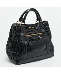 Pre-Owned Miu Miu Women's Matelasse Patent Leather Tote Bag
