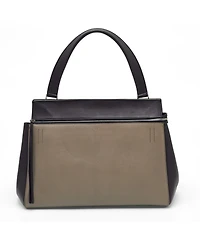 Pre-Owned Celine Women's Edge Large Two-Tone Leather Top Handle Bag