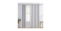 Slickblue Room Darkening Blackout Curtains, 2 Panel Grommet Drapes for Bedroom and Living Room