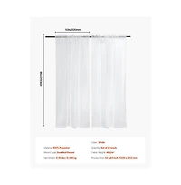Slickblue 2 Panel Sheer Window Curtains with Dual Rod Pocket, Polyester Drapes for Home Decor