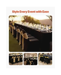 Sugift 150 Piece Bulk Stretch Spandex Chair Cover Set for Large Banquet and Event Venues