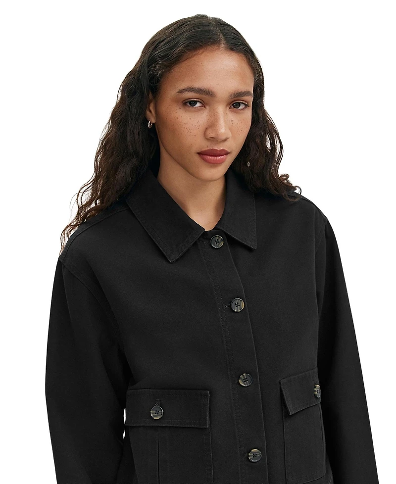 Finery London Women's Kelsie Canvas Button-Front Jacket