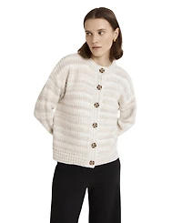 Finery London Women's Whitney Striped Crew-Neck Relaxed-Fit Cardigan