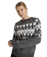Finery London Women's Belinda Fair Isle Long-Sleeve Round Neck Sweater