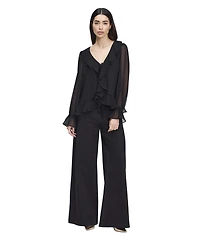 Finery London Women's Jannelle Sheer Long-Sleeve Blouse