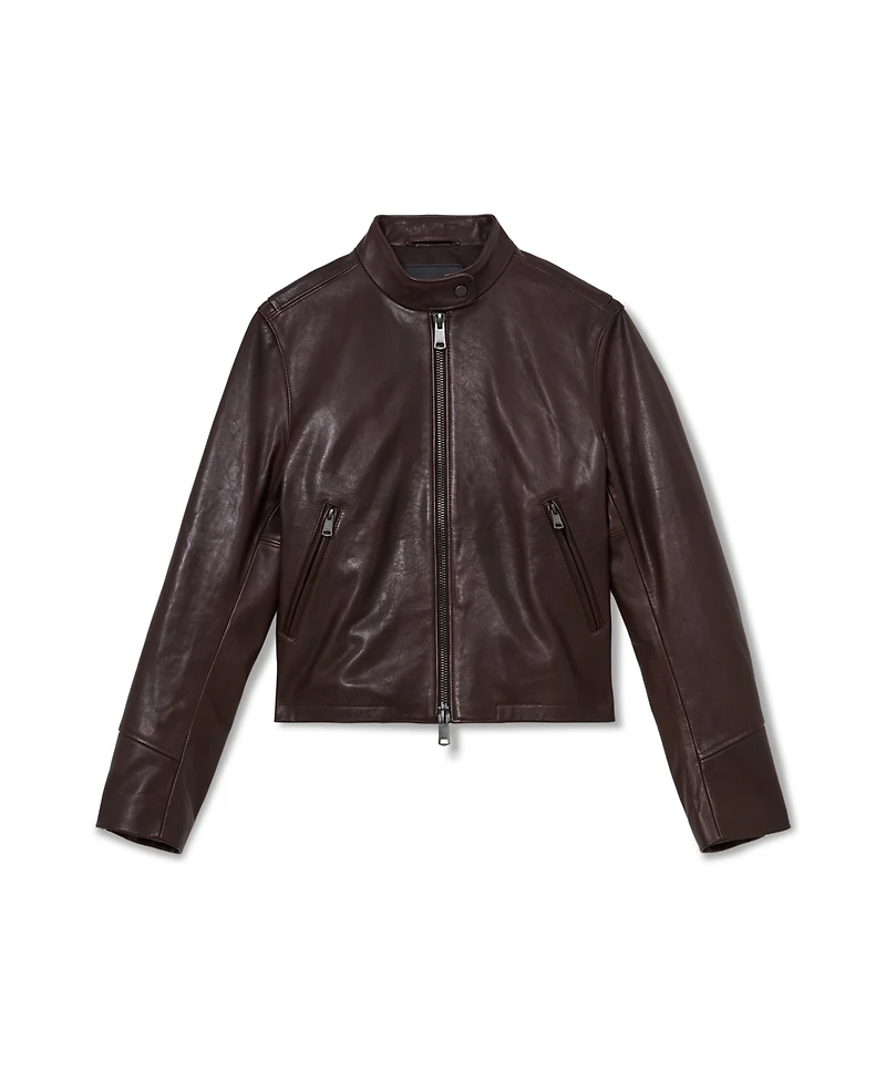Reiss Women's Erin Leather Biker Jacket