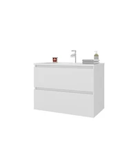 Fm Furniture Smoot Floating Vanity with Two Drawers and Sink
