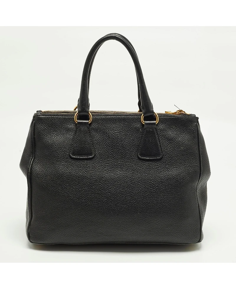 Pre-Owned Prada Women's Vitello Daino Double Zip Leather Tote