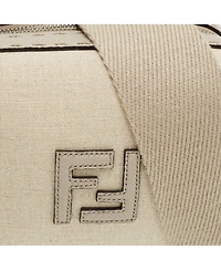 Pre-Owned Fendi Women's Mini Suitcase Canvas and Leather Shoulder Bag