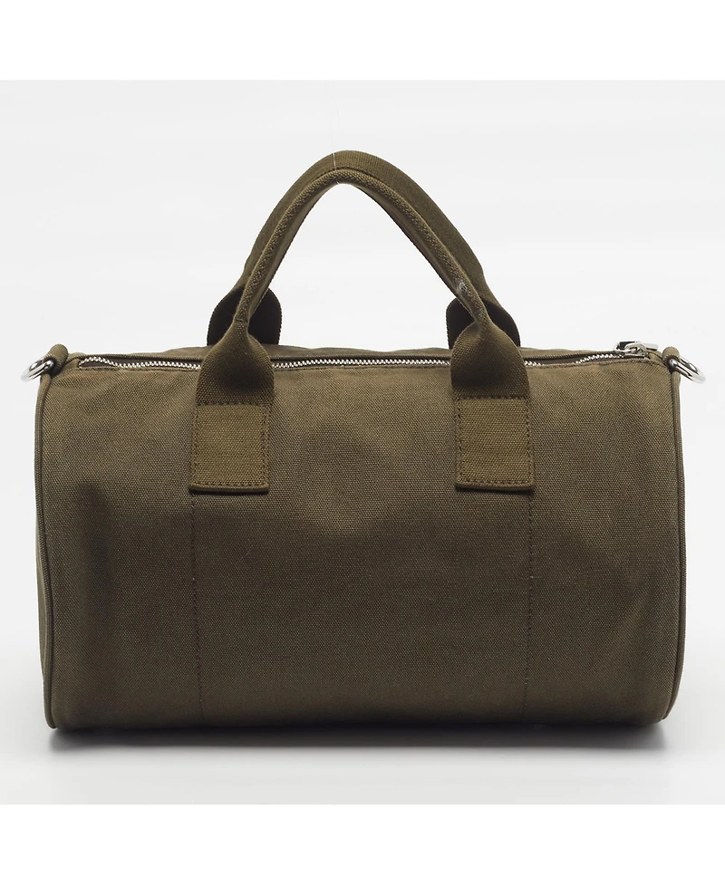 Pre-Owned Prada Women's St. Barth Logo Canvas Boston Bag