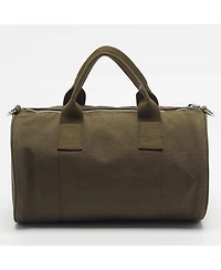 Pre-Owned Prada Women's St. Barth Logo Canvas Boston Bag