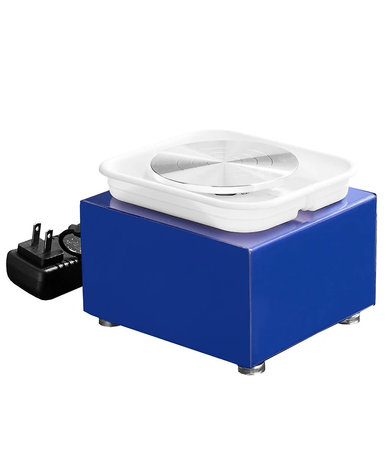 Yobtop Mini Pottery Wheel, Adjustable Speed, Detachable Basin, 2 Turntables, 17 Accessories