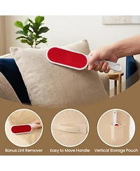 Gymax 4-Tier Foam Dog Ramp Non-Slip Dog Steps w/Gentle Slope Surface for High Sofa