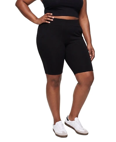 Torrid Plus High-Waisted 4-way Stretch Bike Shorts with Pockets, 11" Inseam