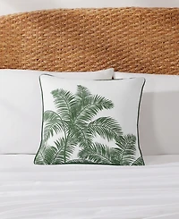 Tommy Bahama Home Shaded Palms Durable Cotton Canvas Zipper Closure Decorative Pillow, 20" x 20"
