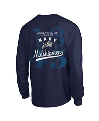 Champion Men's Navy Midshipmen Laminated All-Star Long Sleeve T-Shirt