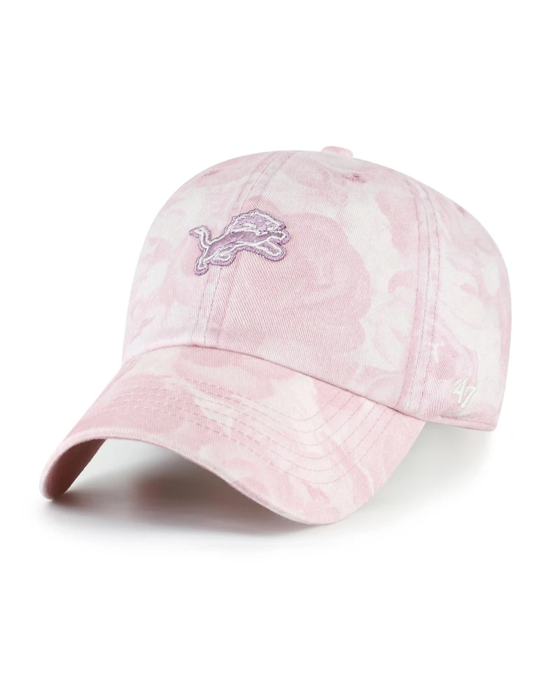 '47 Brand Women's Pink Detroit Lions Gardenia Clean Up Adjustable Hat