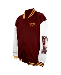 Profile Men's Burgundy Washington Commanders Big Tall Full-Snap Varsity Jacket