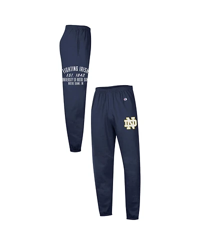 Champion Men's Navy Notre Dame Fighting Irish Powerblend Banded Fleece Sweatpants