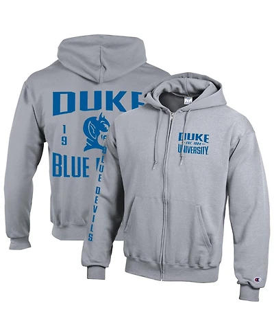 Champion Men's Duke Blue Devils Varsity Powerblend Full-Zip Fleece-Lined Relaxed-Fit Hoodie