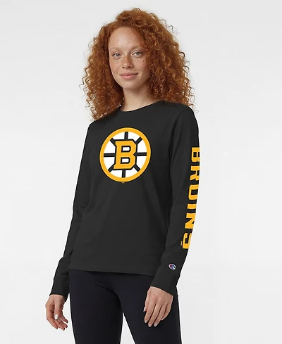 Champion Women's Boston Bruins 2-Hit Long-Sleeve T-Shirt