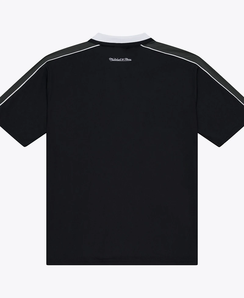 Mitchell & Ness Men's Houston Rockets Sewn-On Stripe Polo Shirt