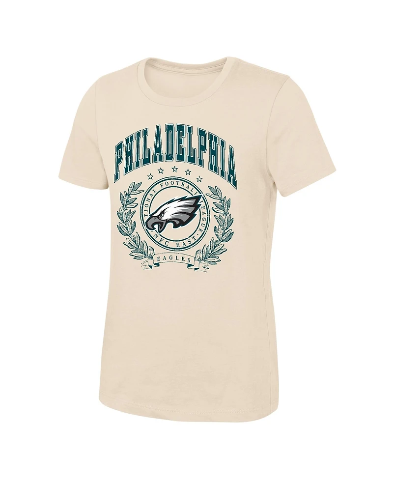Outerstuff Girls' 4-16 Undefeated Philadelphia Eagles Screen-Print Crewneck T-Shirt