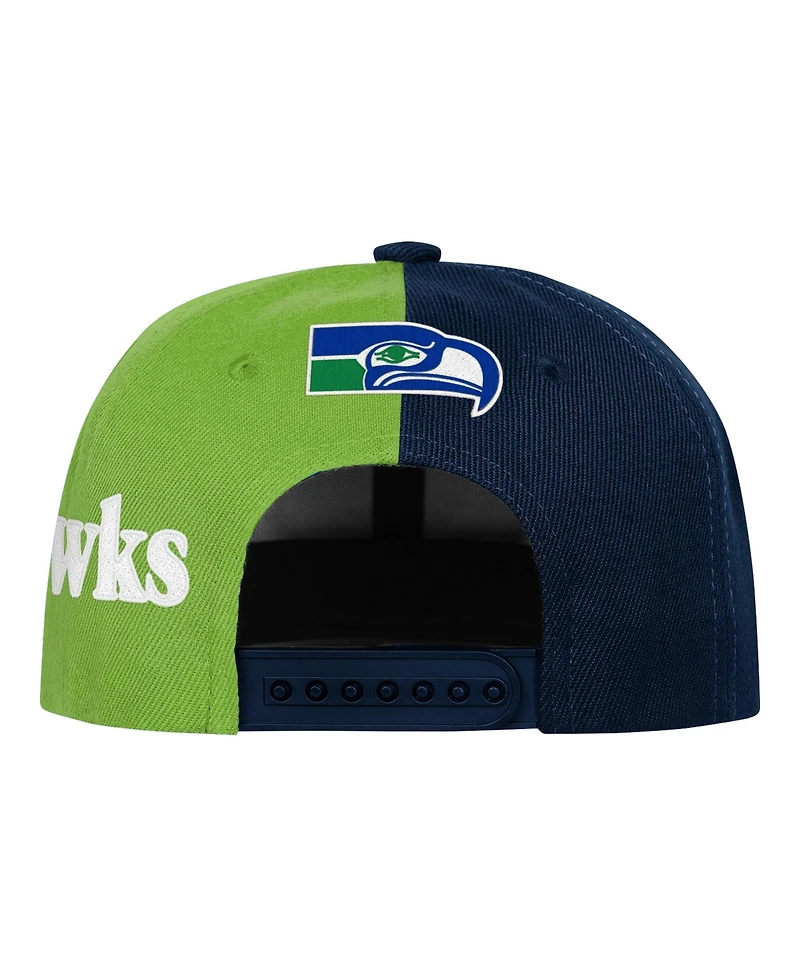 Outerstuff Big Boys and Girls Seattle Seahawks Side Swipe Retro Snapback Hat