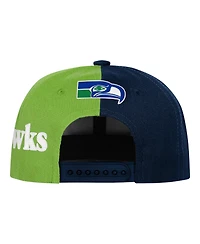 Outerstuff Big Boys and Girls Seattle Seahawks Side Swipe Retro Snapback Hat