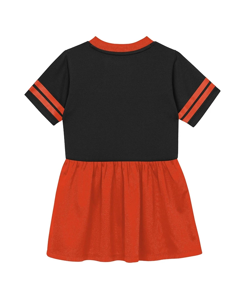 Outerstuff Toddler Girls' 2T-5T Cincinnati Bengals Stadium Lights Fit & Flare V-Neck Jersey Dress