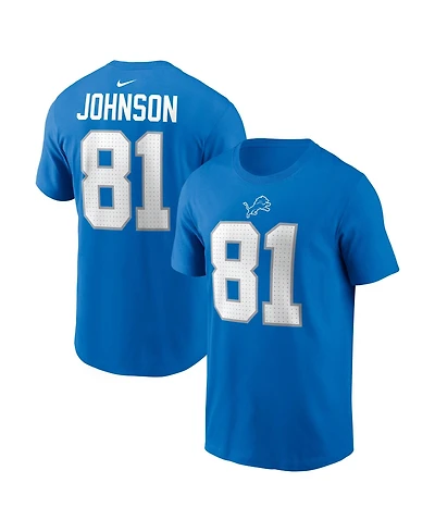 Nike Men's Detroit Lions Calvin Johnson Retired Name Number Crewneck T-Shirt