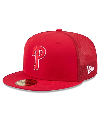 New Era Big Boys and Girls Philadelphia Phillies Batting Practice 59FIFTY Flat Bill Fitted Hat
