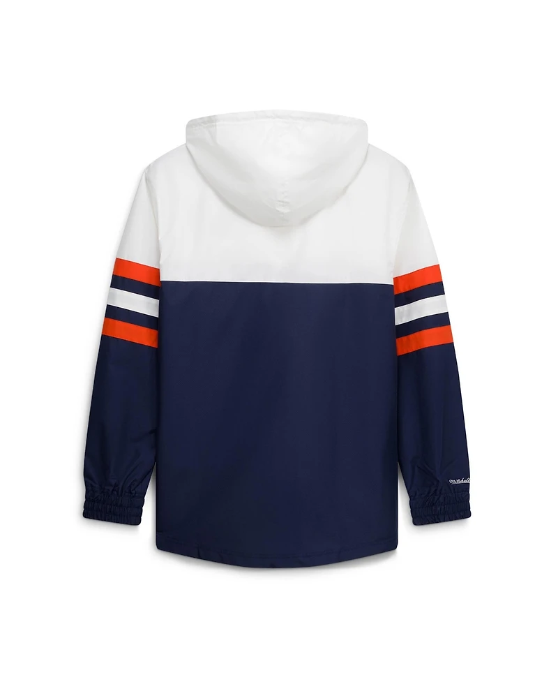 Mitchell & Ness Men's Navy Chicago Bears Head Coach Anorak Quarter-Zip Windbreaker Jacket