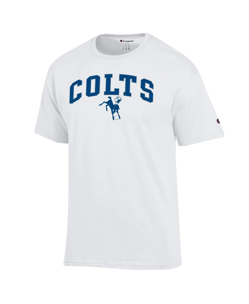 Champion Men's White Indianapolis Colts Arch Over Logo T-Shirt