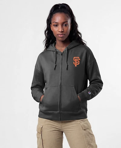 Champion Women's San Francisco Giants Powerblend Full-Zip Hooded Fleece Hoodie