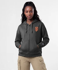 Champion Women's San Francisco Giants Powerblend Full-Zip Hooded Fleece Hoodie