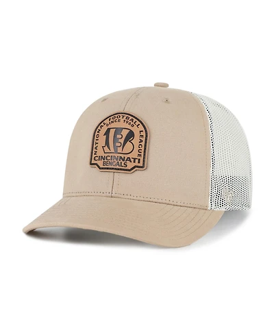 '47 Brand Men's Cincinnati Bengals Bonehide Leather Applique Trucker Hat
