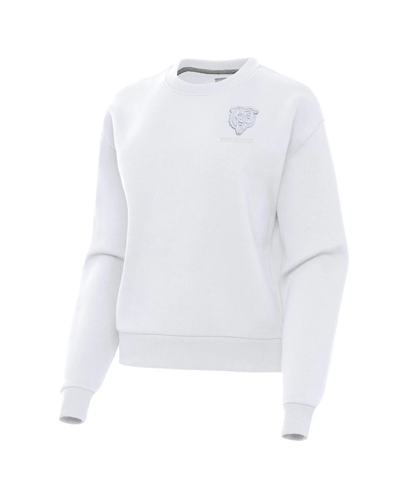 Antigua Women's Chicago Bears Victory Crew Heavyweight Pullover Sweatshirt