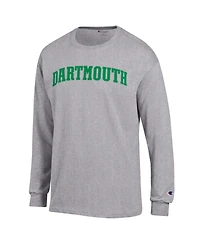 Champion Men's Dartmouth Big Green Long-Sleeve Screen Print Cotton T-Shirt
