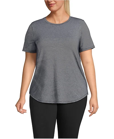 Lands' End Plus Short Sleeve Cooling Performance Tunic Tee