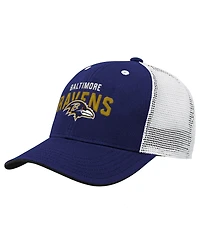 Outerstuff Big Boys and Girls Baltimore Ravens Core Lockup Trucker Mesh Hat