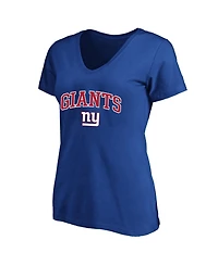 Fanatics Plus New York Giants V-Neck Short Sleeve T-Shirt