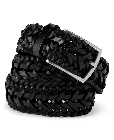 Lands' End Men's Leather Braid Belt