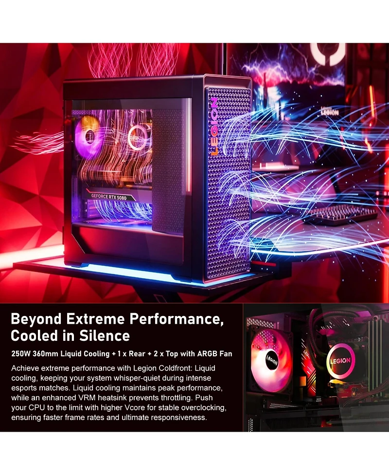 Lenovo Legion Rtx 5080 Gaming Liquid-Cooled Desktop