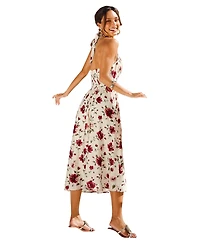 Cupshe Women's Party Time Floral Maxi Square-Neck Dress