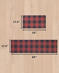 Eddie Bauer Buffalo Check Non-Slip 2-Piece Kitchen Mat Set