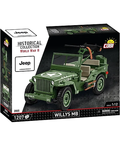 Cobi Wwii Willys Mb 1207-Piece Building Set, Ages 11+
